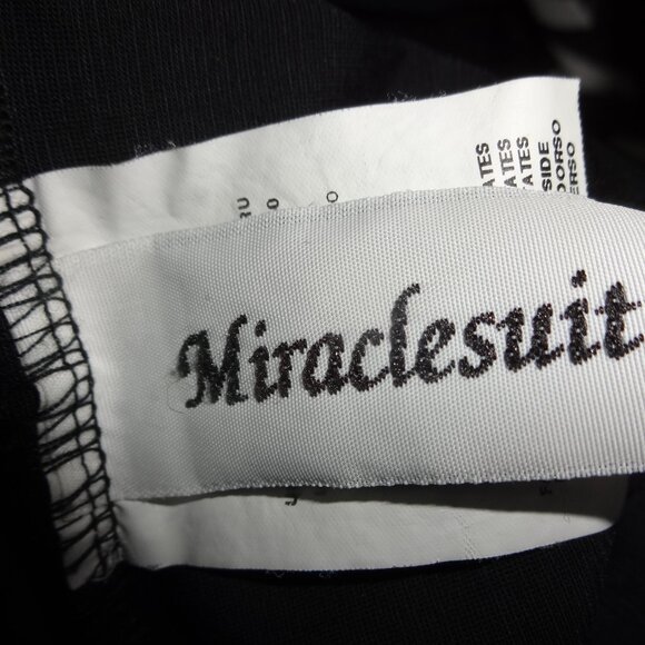 Miraclesuit Bathing Suit Black White Rushing Slimming Tummy Control one piece 14 - Picture 10 of 12